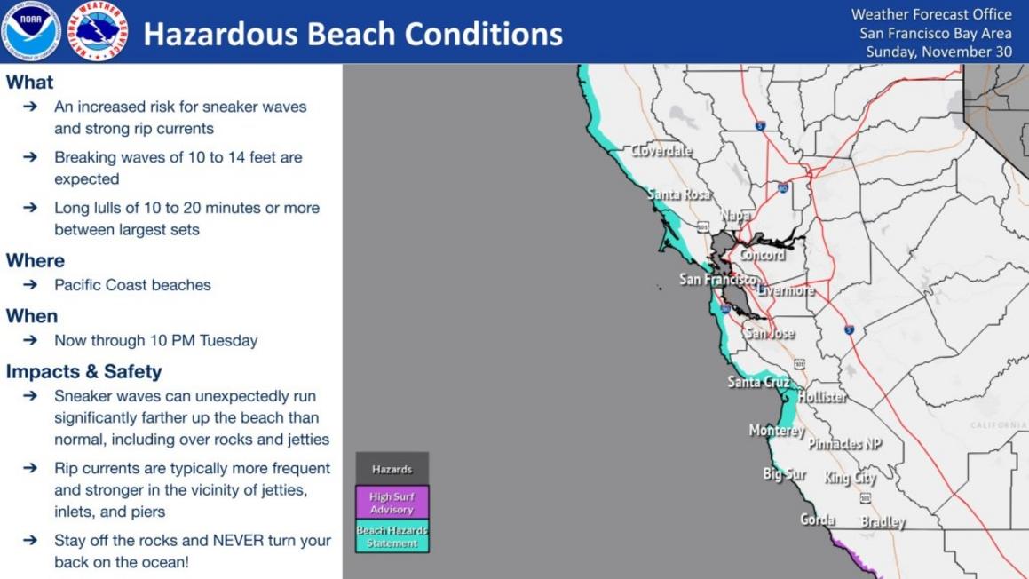 Nguy hiểm tiềm ẩn, lũ lụt rình rập các bãi biển North Bay 1 TPD L beachhazards 113025 01