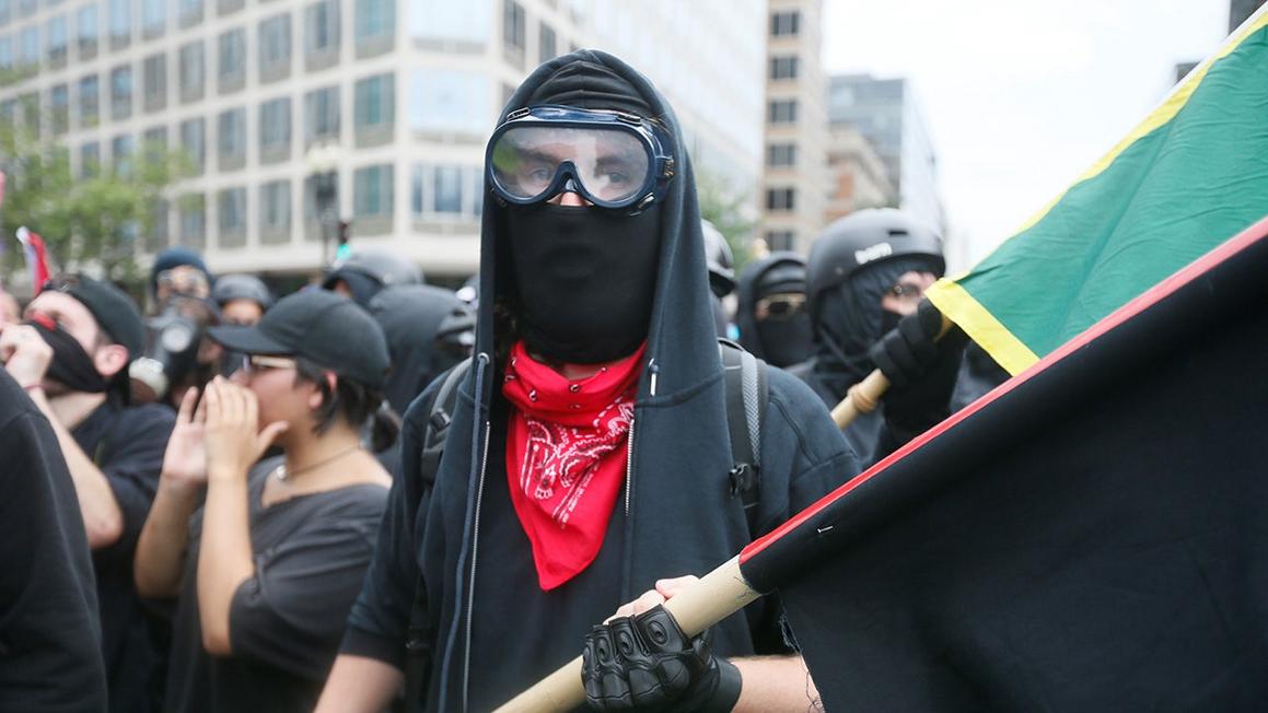 antifa protester