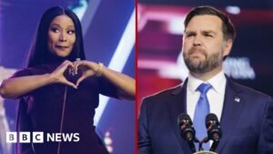 Bà Nicki Minaj và Phó Tổng Thống JD Vance phát biểu tại hội nghị AmericaFest