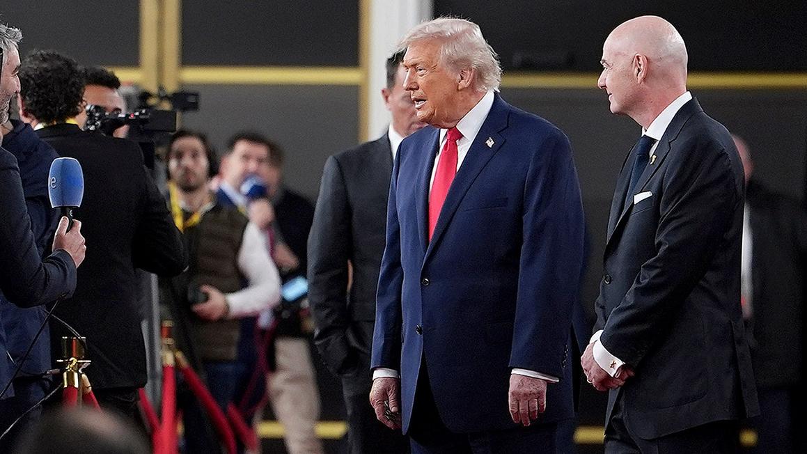 donald trump gianni infantino speak media