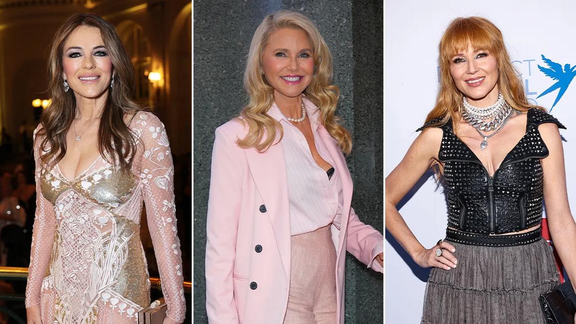 Nghệ sĩ U60 và U70 khoe dáng trong trang phục bơi 1 elizabeth hurley christie brinkley jewel split