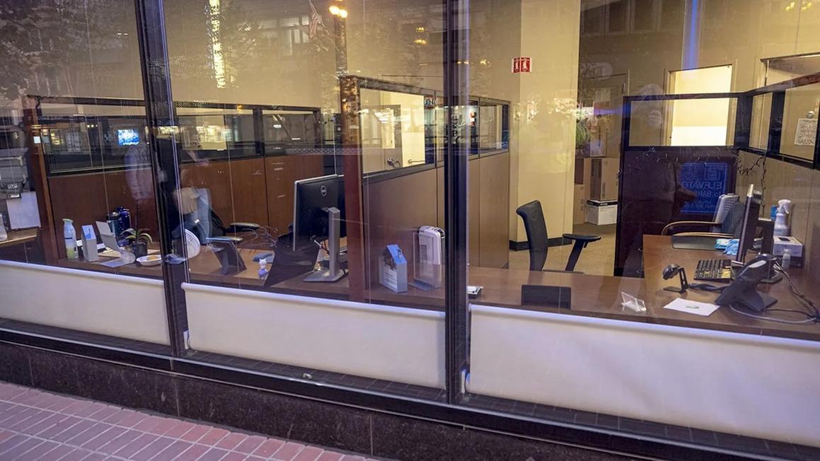 empty office cubicles layoffs