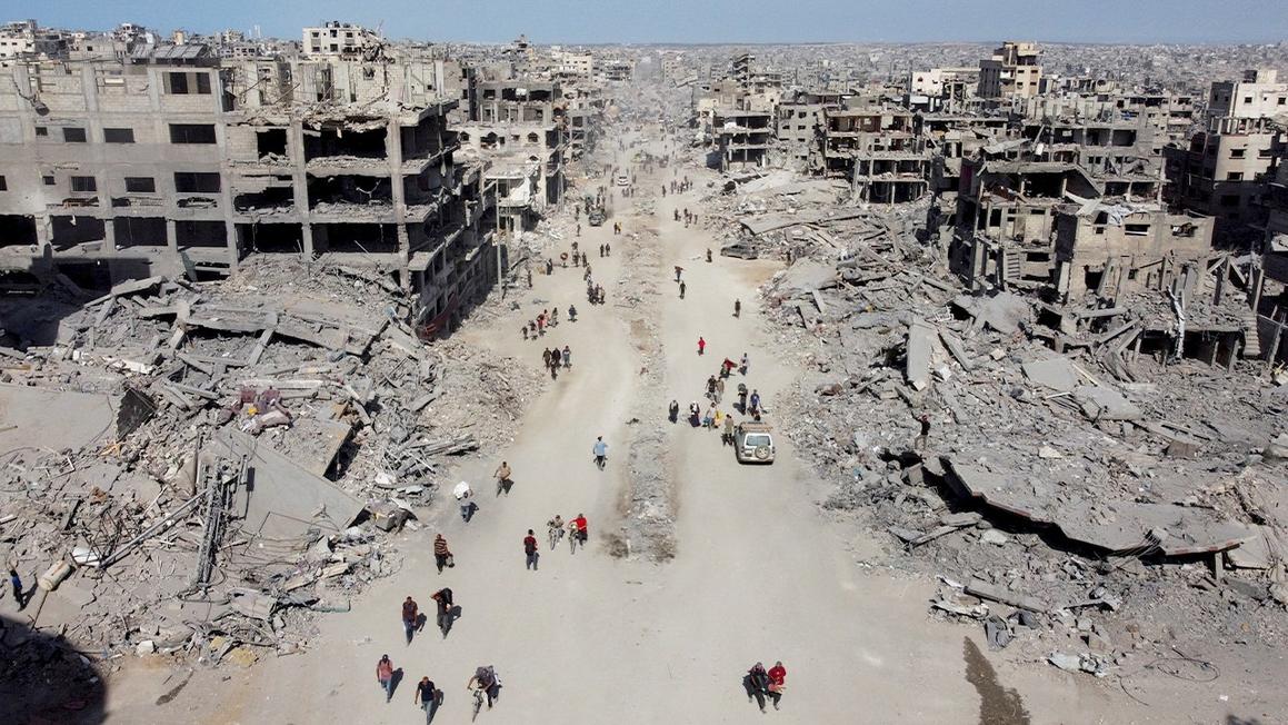 Phái viên Mỹ tại các cuộc đàm phán cấp cao ở Miami tập trung vào 'chính quyền Gaza thống nhất' 1 gaza october 2025 rubble drone view