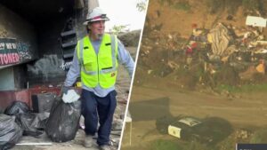 Long Beach dọn sạch khu nhà tạm cư dưới gầm cầu vượt xa lộ