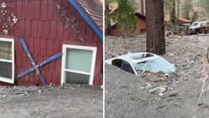 Lũ bùn và mảnh vỡ tàn phá khu dân cư Wrightwood