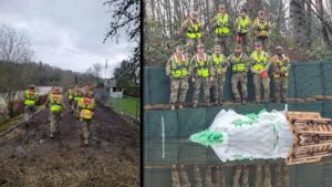 Vệ binh Quốc gia tuần tra đê điều tại Washington trong dịp lễ