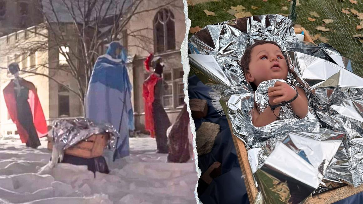 nativity scene split