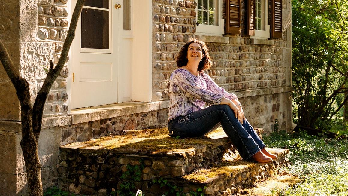 nova cadamatre sitting on step