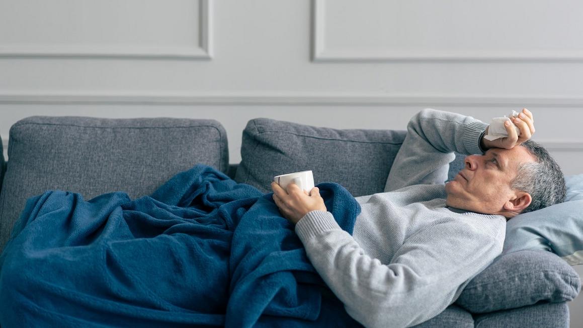 older man with flu