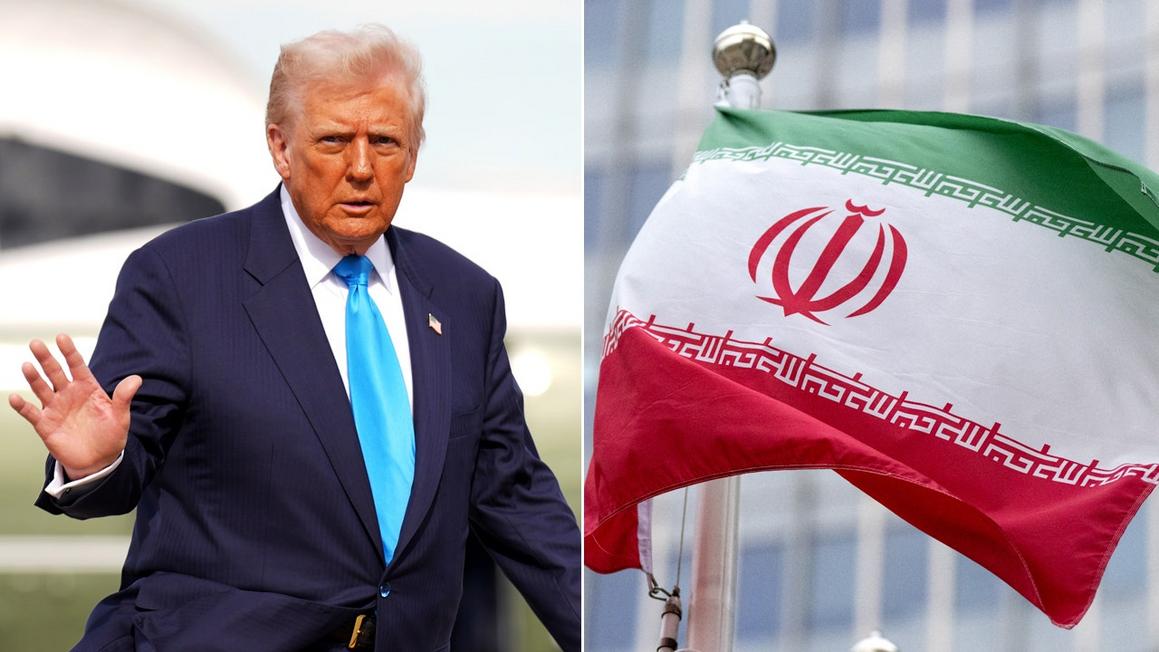 president trump iranian flag