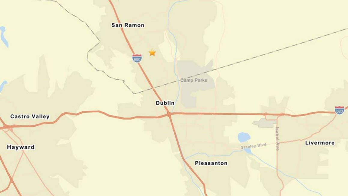 Động đất nhẹ rung chuyển gần San Ramon 1 sramon quakes map 1208 a93ef9