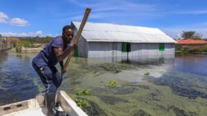 Nông trại và khách sạn bị nhấn chìm do mực nước hồ Kenya dâng cao