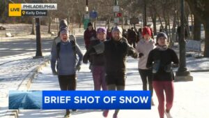 Mưa tuyết bất ngờ ở Philadelphia vào ngày đầu năm