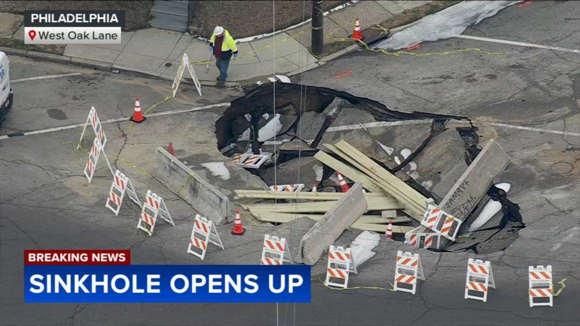 18361461 010626 wpvi sinkhole west oak lane 10am vid