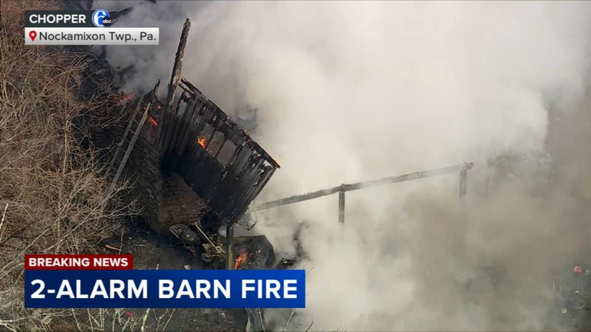 18372916 010826 wpvi barn fire bucks county 1230pm vid