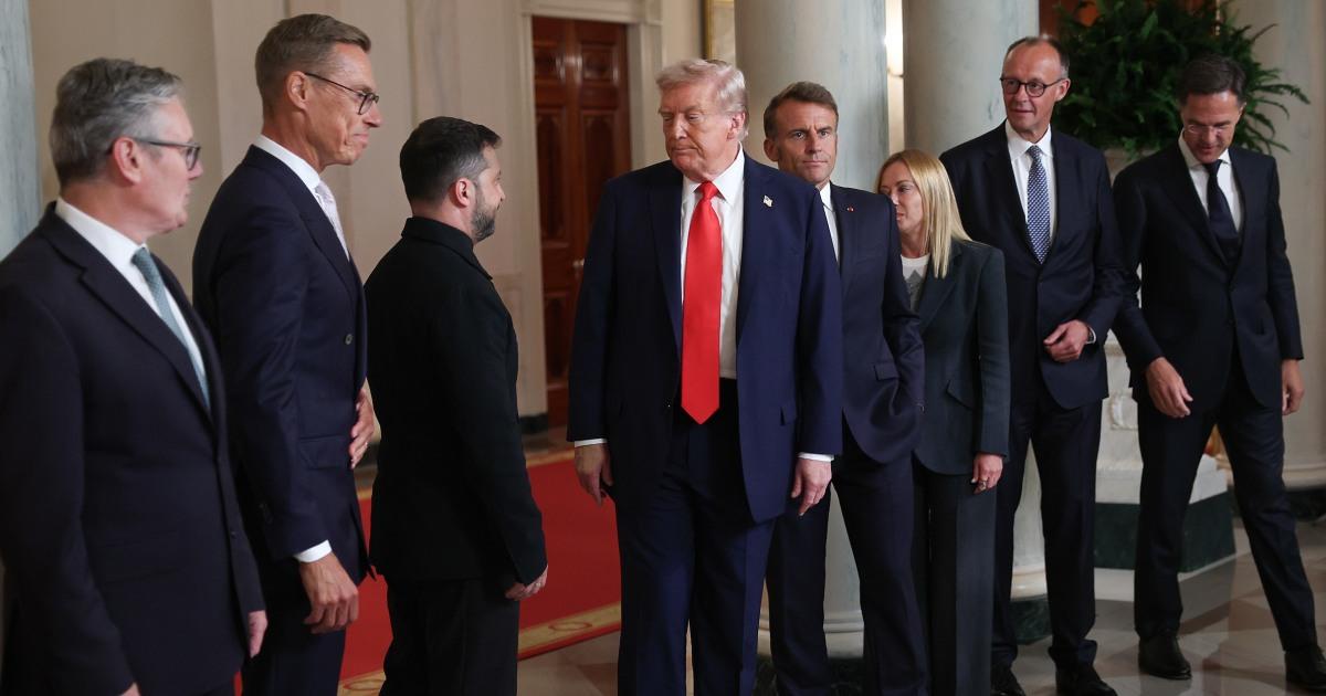 Châu Âu cân nhắc về kho vũ khí hạt nhân riêng trước lo ngại về Mỹ 1 260120 trump european leaders mb 1235 d9a88e