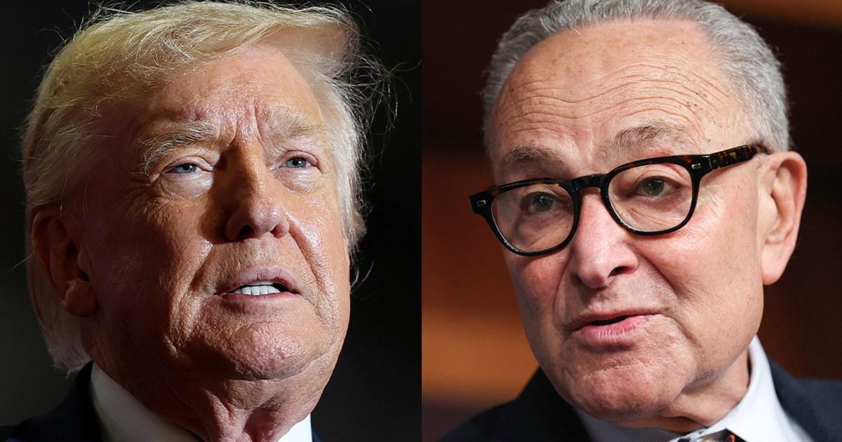 Tổng thống Trump đạt thỏa thuận với Đảng Dân chủ về việc tài trợ chính phủ 1 260129 donald trump chuck schumer vl 1156a 6cb3a4