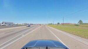 Khu vực xa lộ 146 ở La Porte, Texas, đang thi công mở rộng