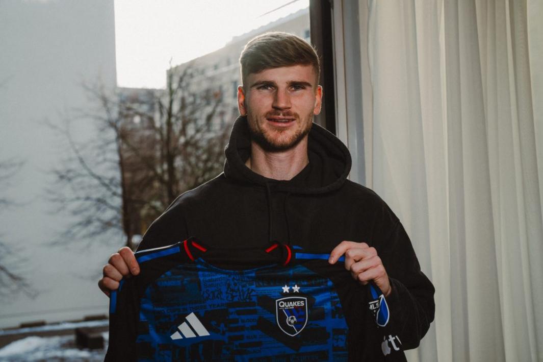 Đội San Jose Earthquakes ký hợp đồng với tiền đạo người Đức Timo Werner đến năm 2028 1 BNG L QUAKES 0130 01