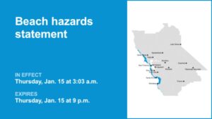Cảnh báo thời tiết: Sóng biển cao 7 đến 12 feet tại Vùng Vịnh
