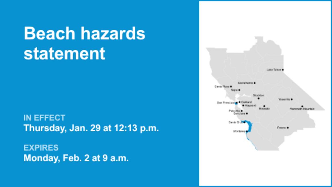 Cảnh Báo Nguy Hiểm Bãi Biển Vùng Vịnh Đến Sáng Thứ Hai 1 Beach hazards statement for Bay Area Shorelines until Monday morning