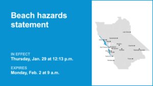 Cảnh báo nguy cơ cho bãi biển Bắc Vịnh và Bán đảo San Francisco đến sáng Thứ Hai