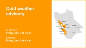 Cảnh báo thời tiết lạnh giá cho Bắc California