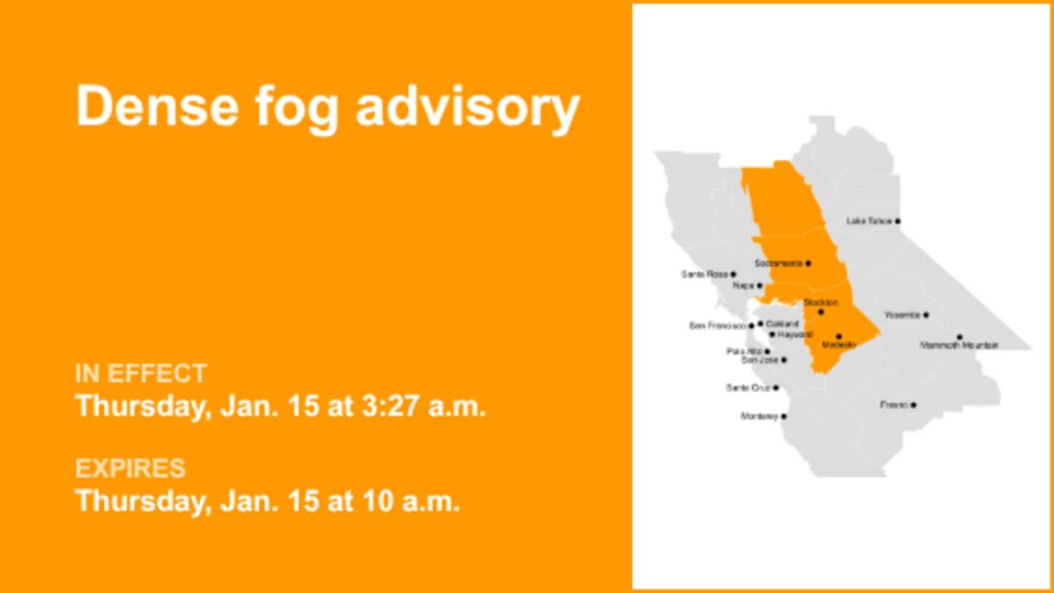 Dense fog advisory affecting Delta until Thursday morning 8212 14 mile visibility