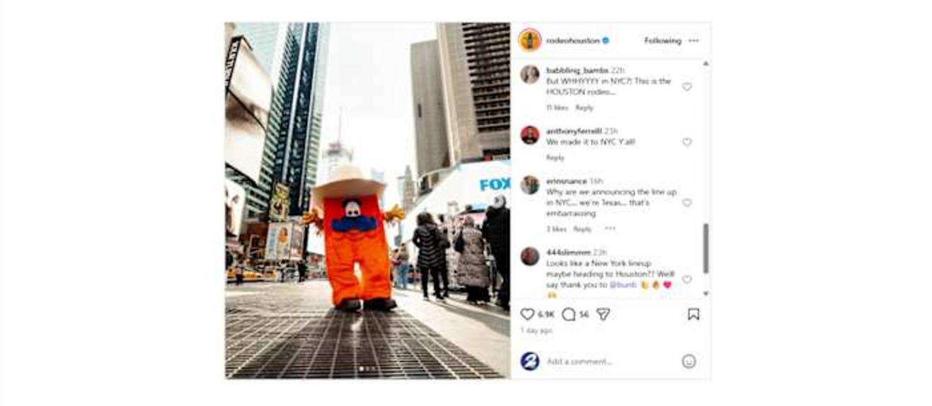 RodeoHouston gây xôn xao với thông báo tại New York 1 OIADRNQDXJAOFF2ZHZLZVM5W34