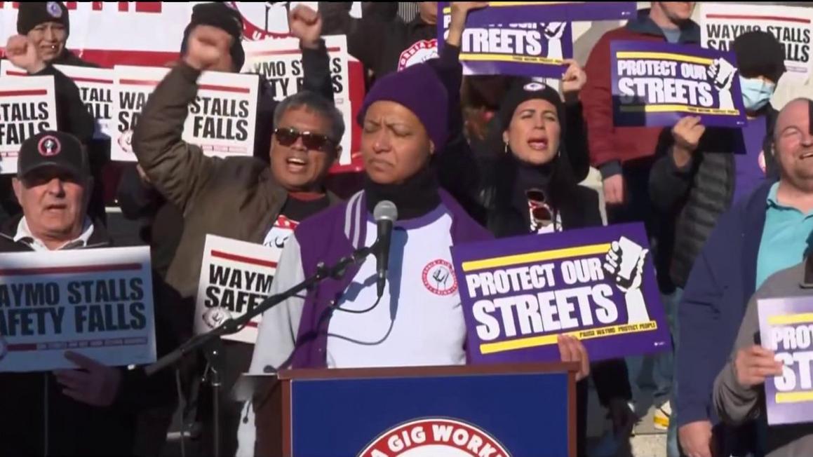 Rideshare drivers protest autonomous cars in Bay Area