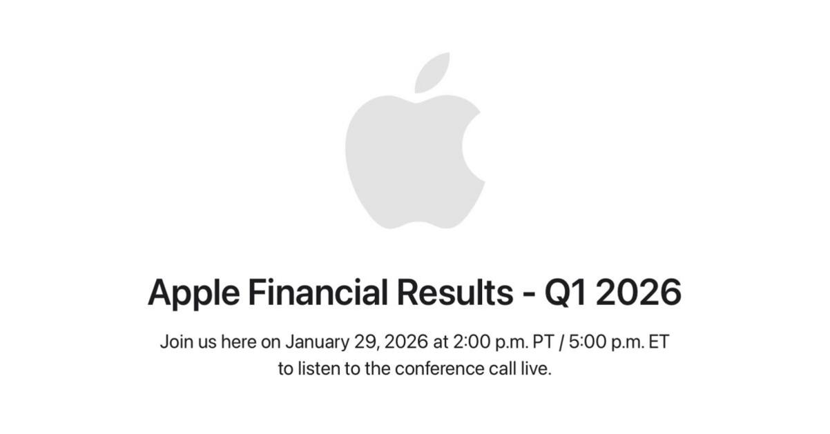 Cách nghe trực tiếp cuộc gọi báo cáo tài chính Q1/2026 của Apple 1 apple earnings call q1 2026