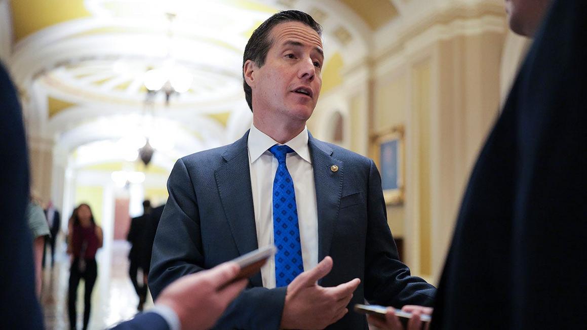 bernie moreno speaks to reporters