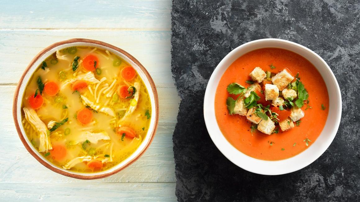chicken noodle soup vs tomato soup
