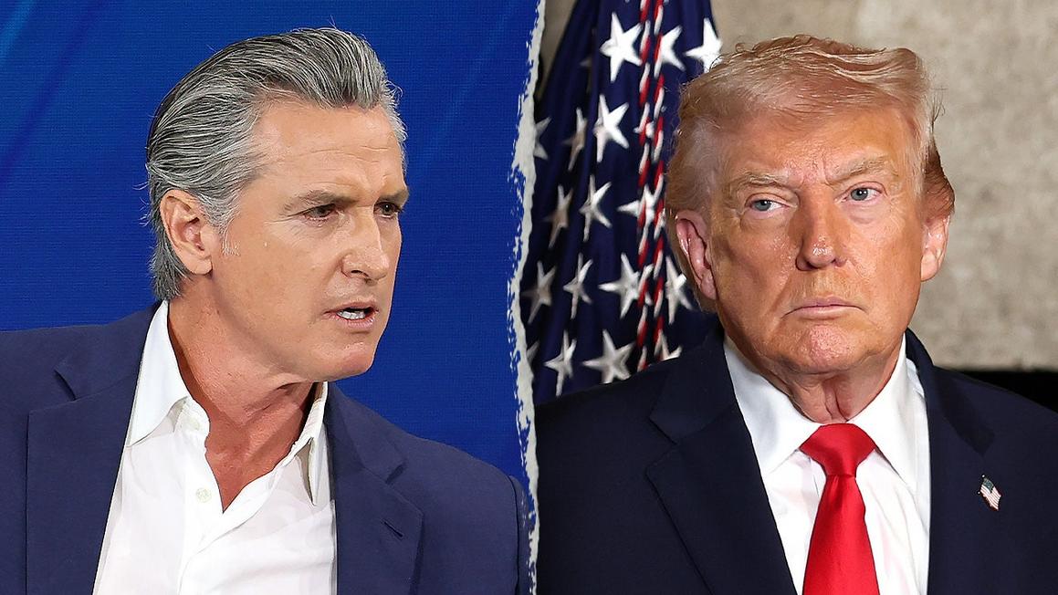 donald trump gavin newsom split image 2