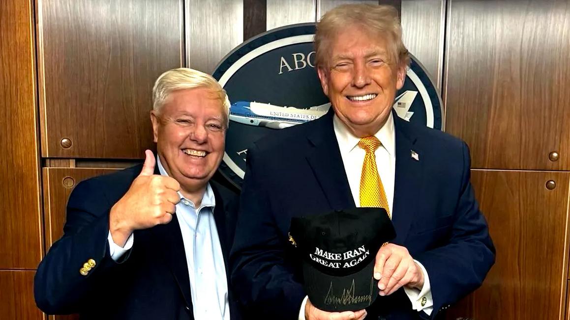 donald trump lindsey graham make iran great again