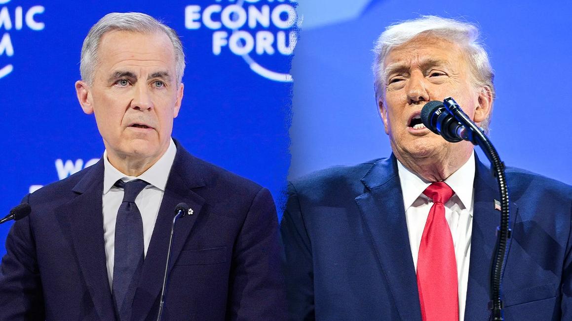 donald trump mark carney davos