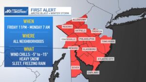 Cập nhật trực tiếp: Bão tuyết lớn sắp ập vào Philadelphia cuối tuần này