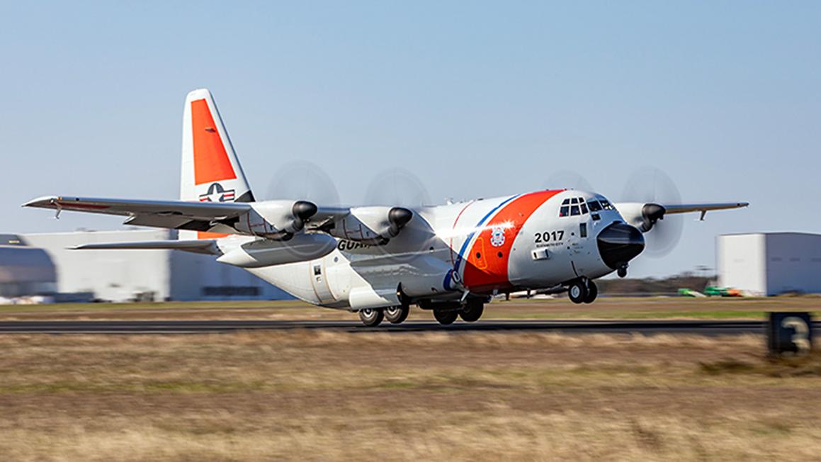 hc130j coast guard plane