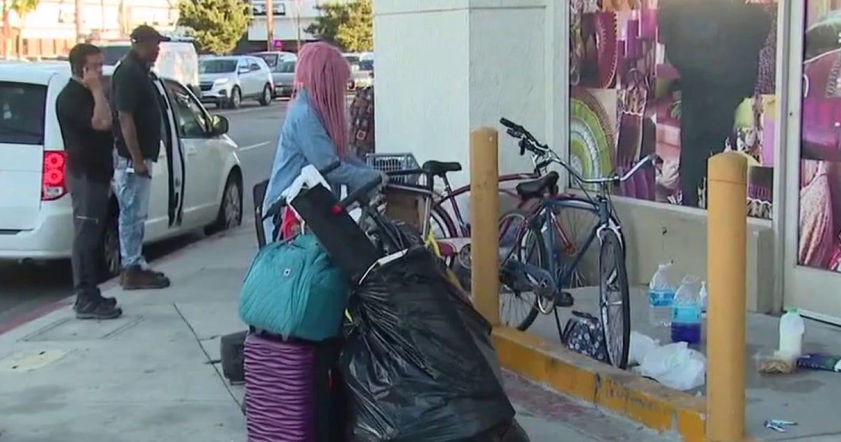 homeless encampment cleanup in westwood