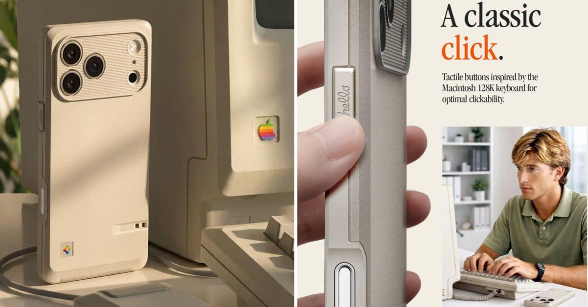 Ốp lưng iPhone 17 Pro gợi nhớ đến Macintosh 1984 1 iPhone 17 Pro case offers tribute to original 1984 Macintosh