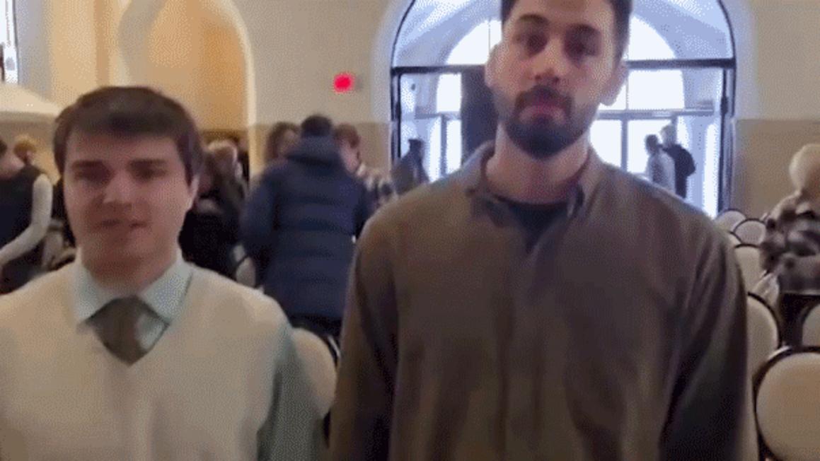 ice church protester gif