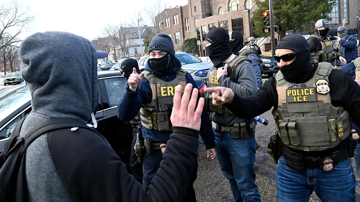 ice confronts agitator