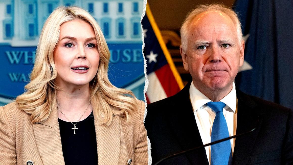 karoline leavitt tim walz