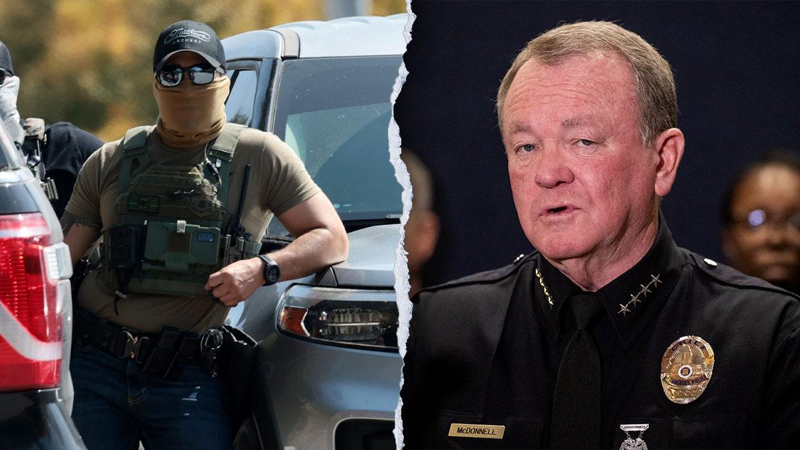 Cảnh sát Los Angeles từ chối tuân lệnh cấm đeo khẩu trang của Thống đốc Newsom đối với đặc vụ ICE 1 lapd ice mask ban