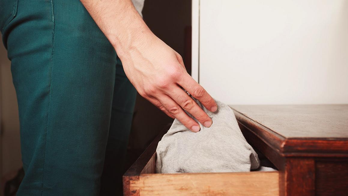 man clothes drawer