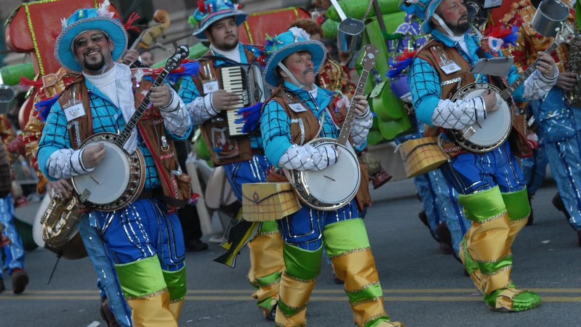 mummers string band walking