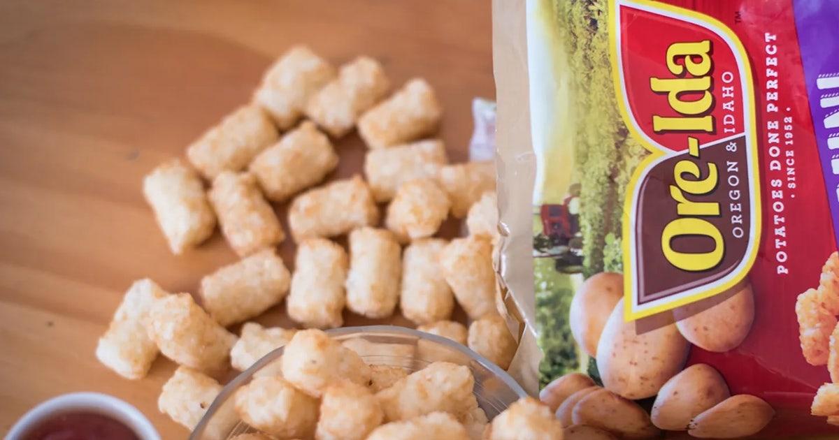 Thu hồi Tater Tots đông lạnh tại 26 tiểu bang vì nghi chứa mảnh nhựa 1 ore ida tater tots
