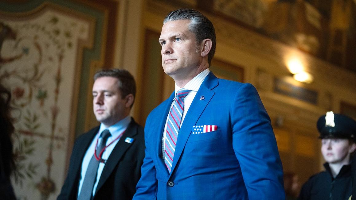 pete hegseth walks out of congress