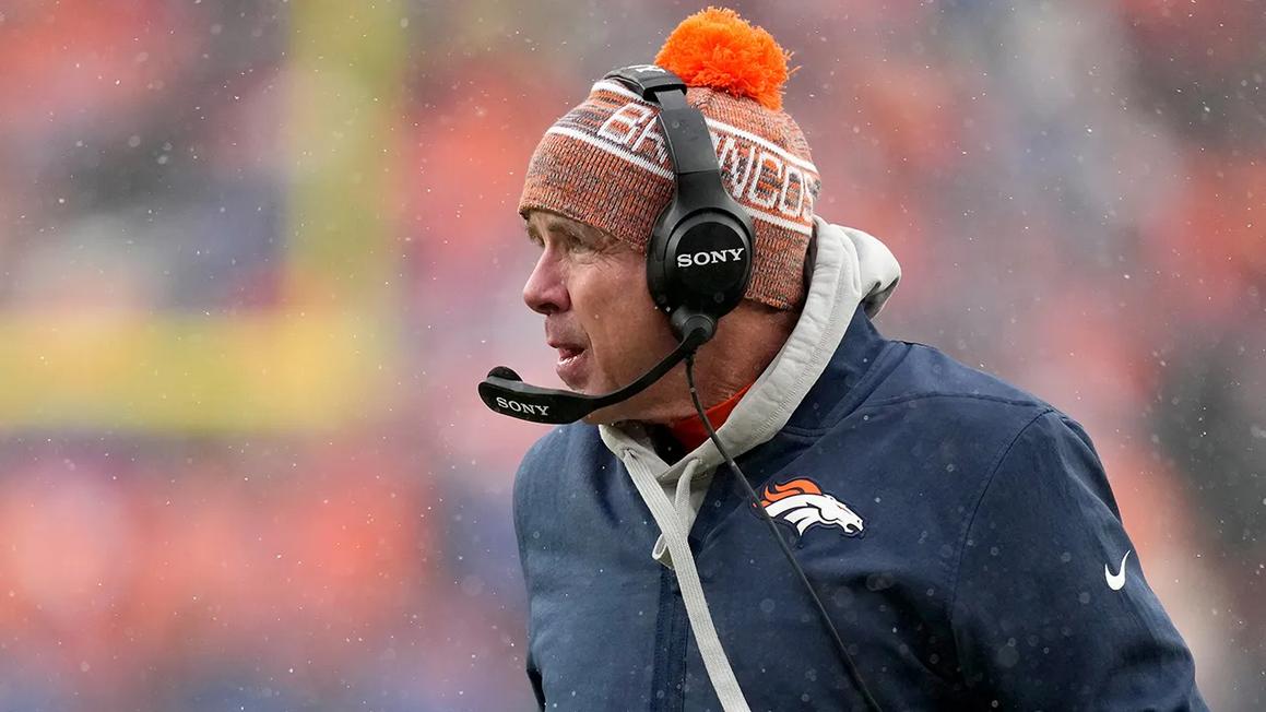 sean payton looks on broncos patriots