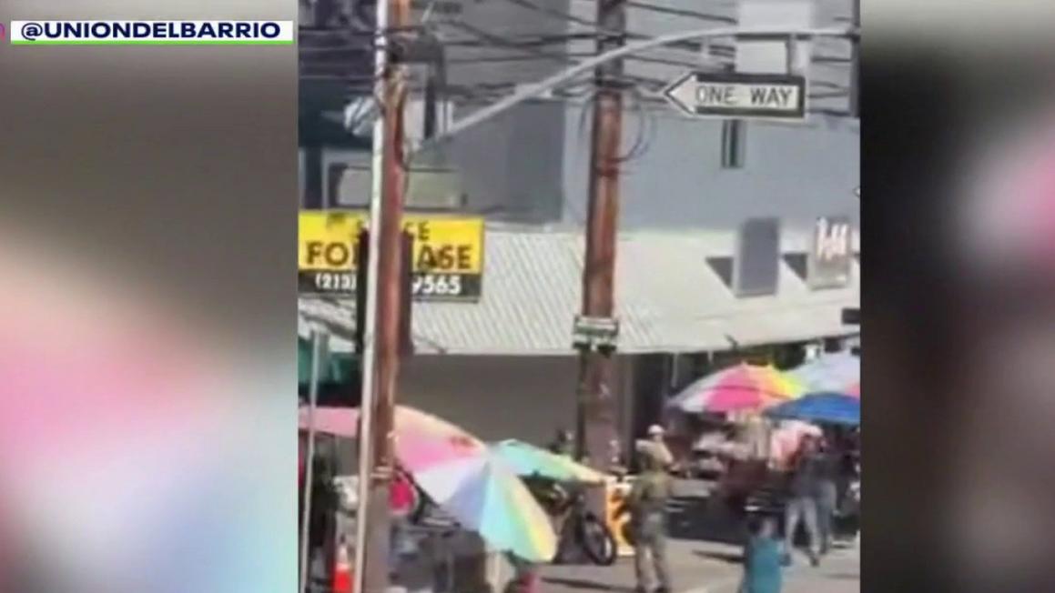 several detained in ice operation in downtown la